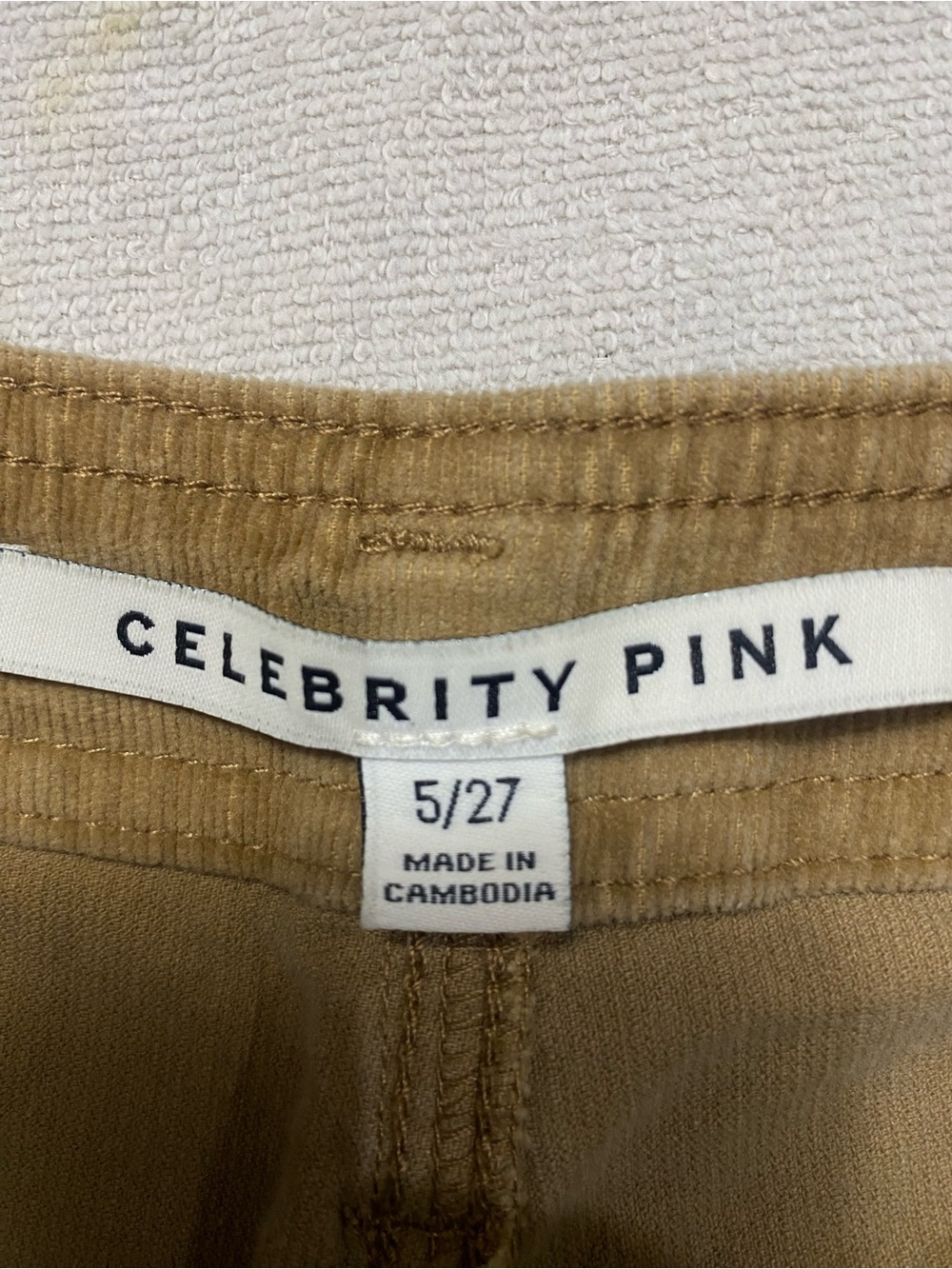 Celebrity Pink Tan Corduroy Wide Leg Pants 5/27 - Picture 6 of 7